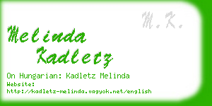 melinda kadletz business card